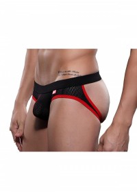 Lovers-Jockstrap homme noir/rouge