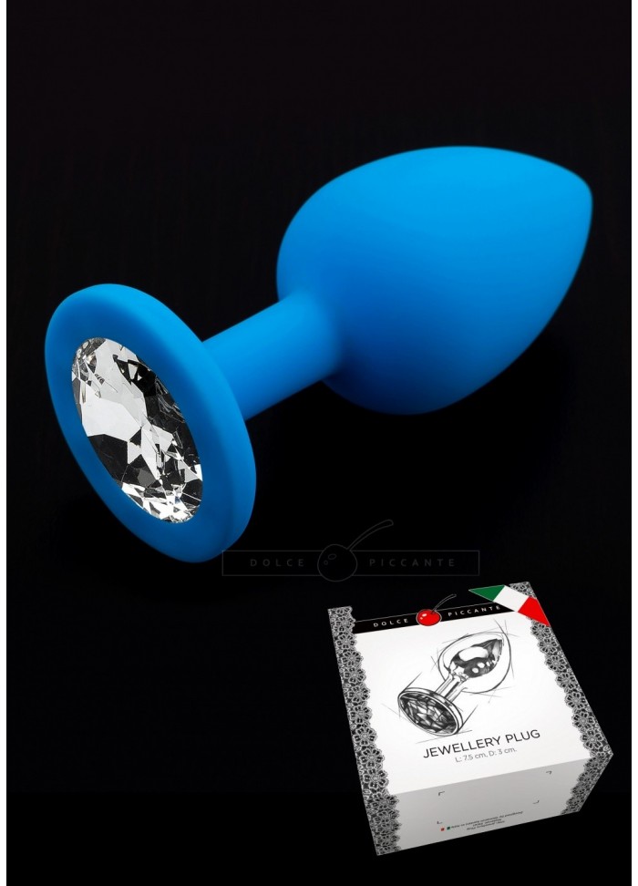 Plug anal bijou Jewellery silicone  Bleu