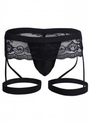 String dentelle Jarretière Sexy Hot Men noir