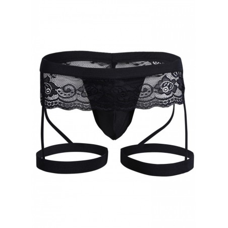 String dentelle Jarretière Sexy Hot Men noir