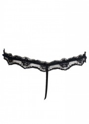 String travesti ficelle étui dentelle Soubrette leopard fesses