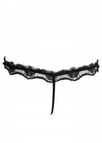 String travesti ficelle étui dentelle Soubrette leopard fesses