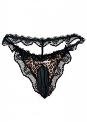 String leopard travesti ficelle étui dentelle Soubrette
