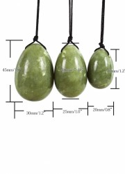 Oeuf de Yoni pierre Jade Vert clair 3 œufs de 3 tailles