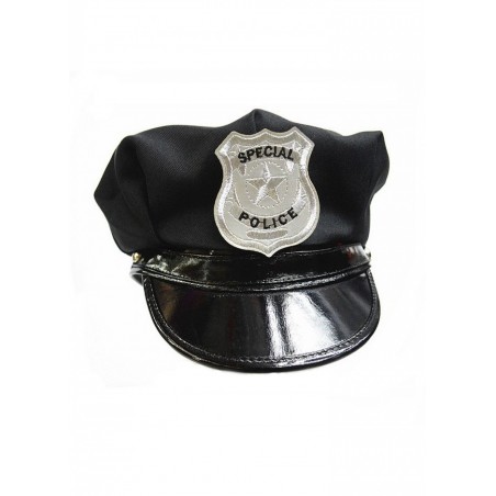 Casquette police tissus noir