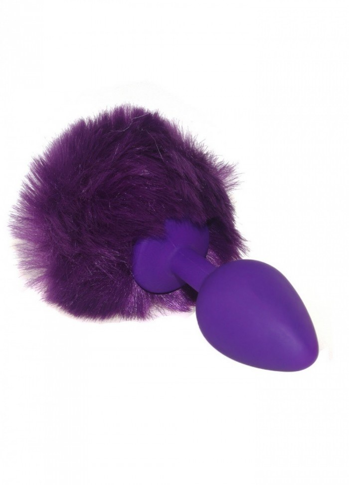 Plug anal silicone queue de lapin Bunny Tails M  violet