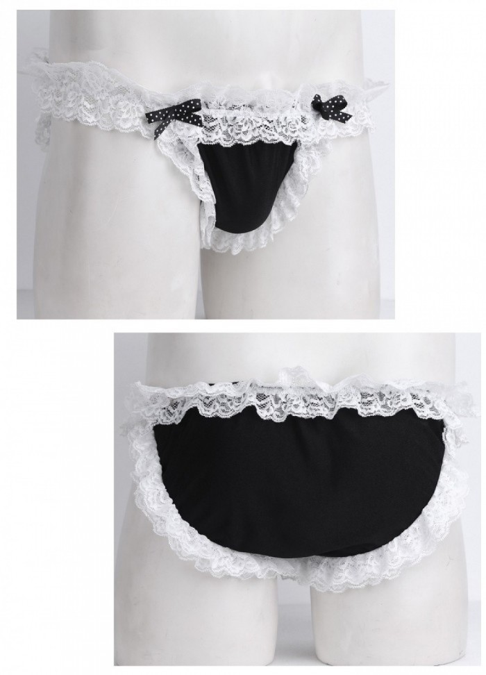 Slip dentelle rose homme best sale