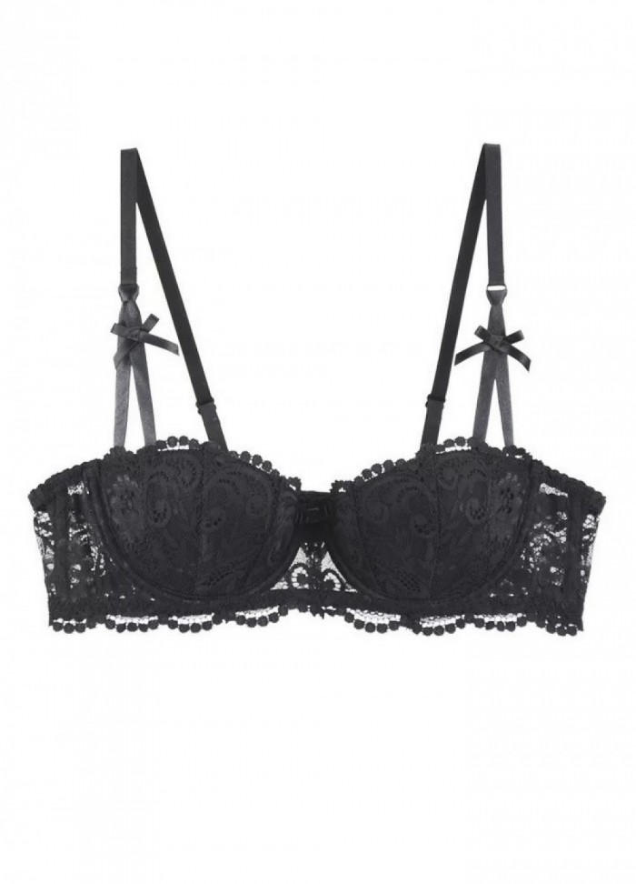 Ensemble lingerie dentelle 3 Pieces Annabelle soutien gorge noir