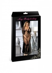 Combinaison ouverte résille Sexy Bodystocking noir Grande Taille N2