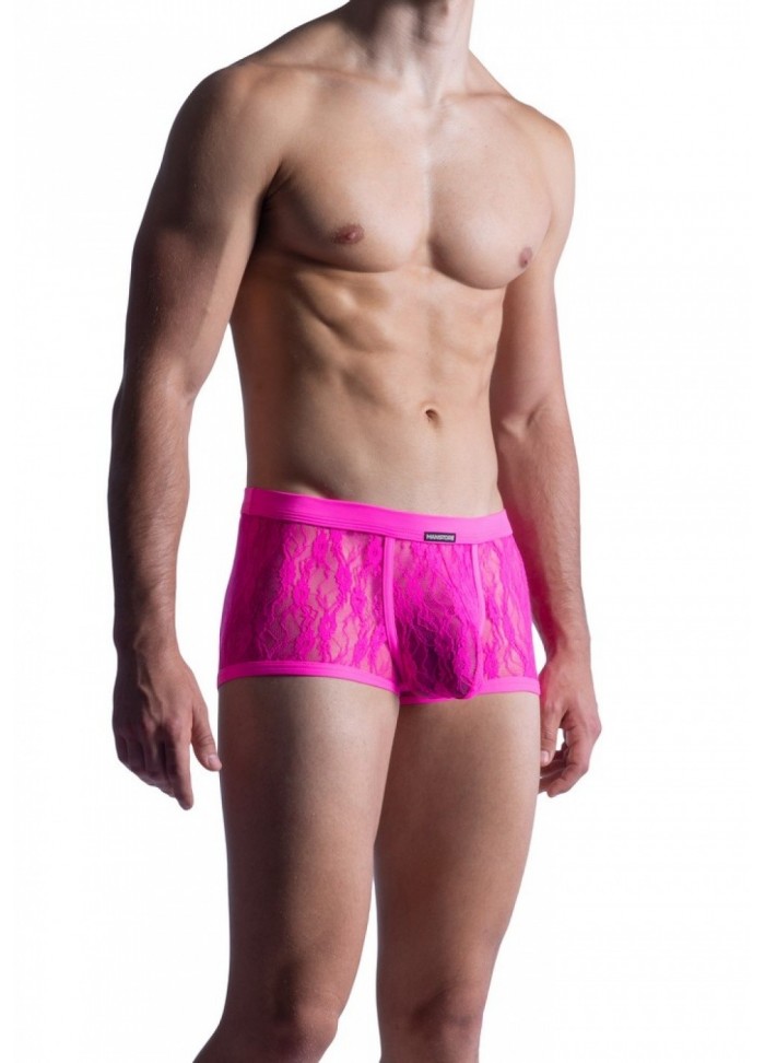 ManStore M853-Boxer BungeePant homme dentelle rose