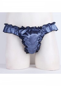 String homme Princess Sissy satin bleu nuit