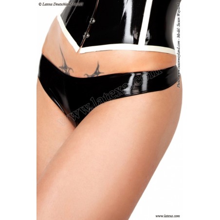 Latexa String femme latex 1143 noir