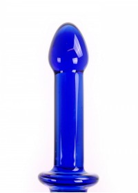 Gode double en verre bleu Glass Dildo Blue Double detail