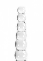 Gode boules en verre transparent Glass Dildo Clear Balls L21 cm diametre 3.6