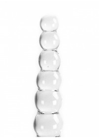 Gode boules en verre transparent Glass Dildo Clear Balls L21 cm diametre 3.6