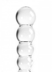 Gode boules en verre transparent Glass Dildo Clear Balls detail