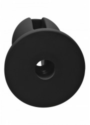 Plug anal Kink Ajouré silicone noir Lube Luge Plug -fond