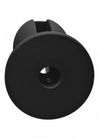 Plug anal Kink Ajouré silicone noir Lube Luge Plug -fond