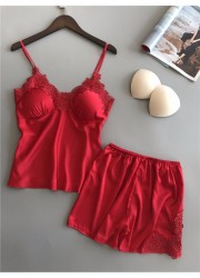 Ensemble Fanny caraco et short bordeaux