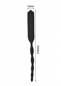 Sonde urètre vibrante silicone noir