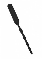 Sonde urètre boule vibrante silicone noir