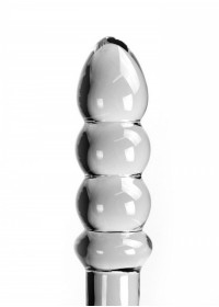 Gode en verre Glass Dildo Clear Curve L17.5 cm diametre 3