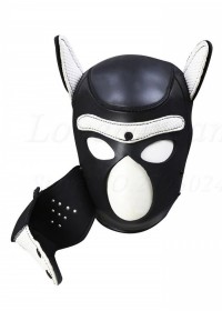 Masque cagoule chien néoprène noir blanc