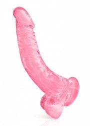 Gode ventouse réaliste Pure Jelly L22cm  rose