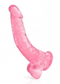 Gode ventouse réaliste Pure Jelly L22cm  rose