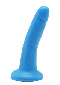 Gode ventouse Happy Dicks Dong 6 Inch L15 cm diametre 3 cm bleu