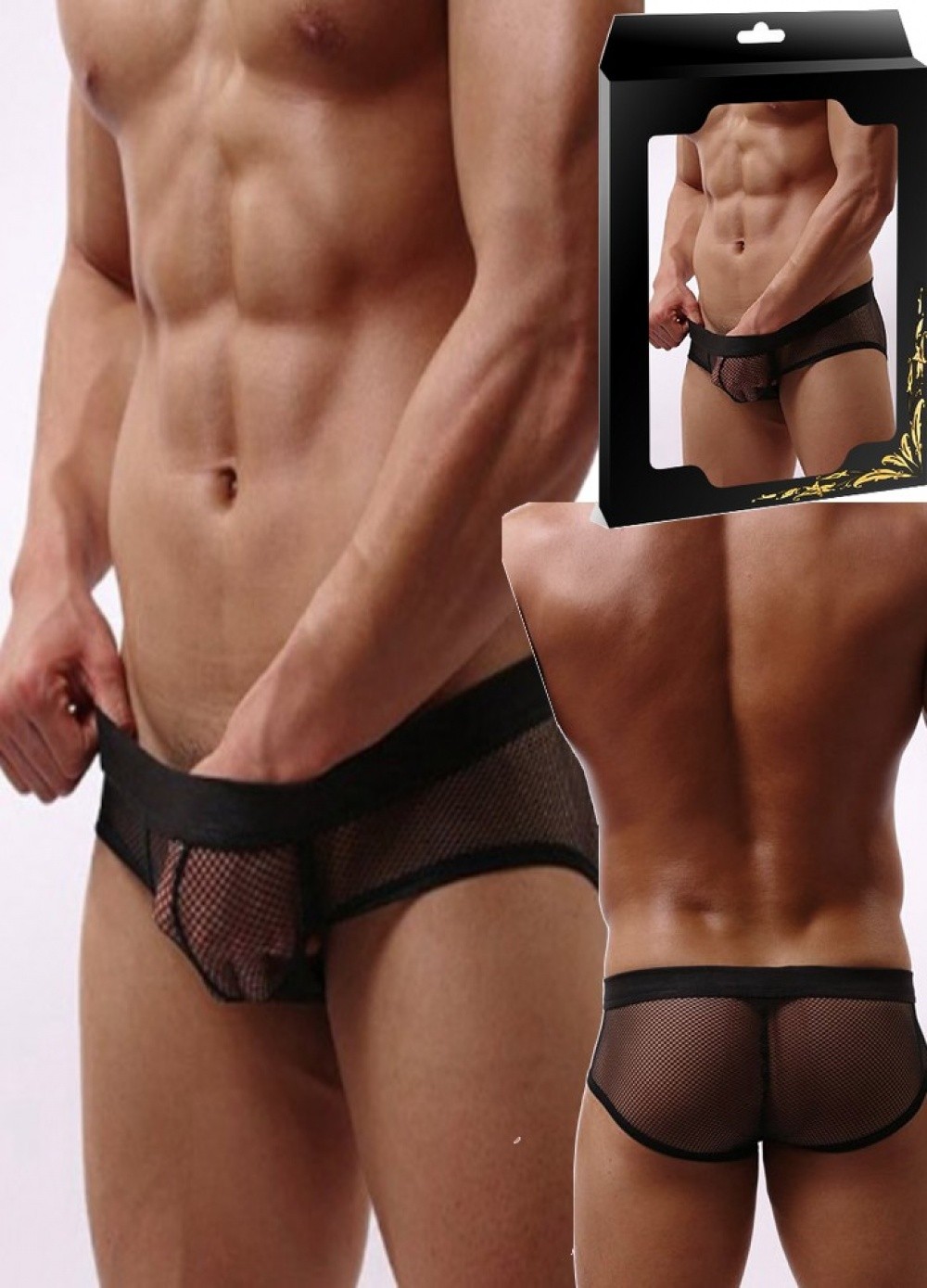 Slip résille pour homme ParisHollywood noir