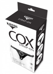 Kiotos Ceinture harnais cuir noir pour gode COX Strap-On Deluxe boite