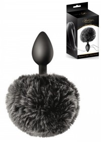 Plug anal Bunny queue de lapin pompon noir