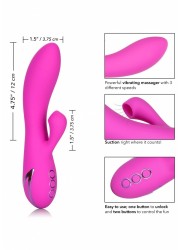 Vibromasseur rechargeable Clitoris et PointG Malibu Minx rose