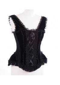 Corset bretelles Jasmin velours noir