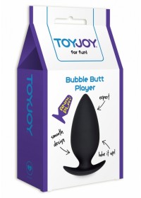 Plug anal silicone Bubble Player Expert noir Large