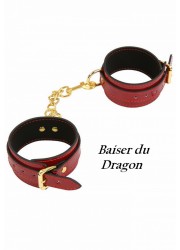 Spazm252001-Menottes cheville Baiser du Dragon Vinyls Rouge