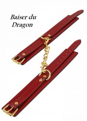 Menottes de cheville Baiser du Dragon Vinyle Rouge