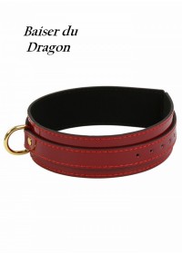 Collier soumise Baiser du Dragon vinyls rouge Femme