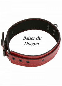 Spazm262000136-Collier Baiser du Dragon vinyls rouge Homme
