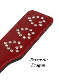 Paddle Coeur Strass Vinyls Rouge Baiser du Dragon