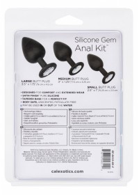 Coffret 3 plug Silicone Gem Anal Kit noir