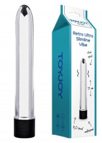 Vibromasseur lisse et rigide toyjoy argent