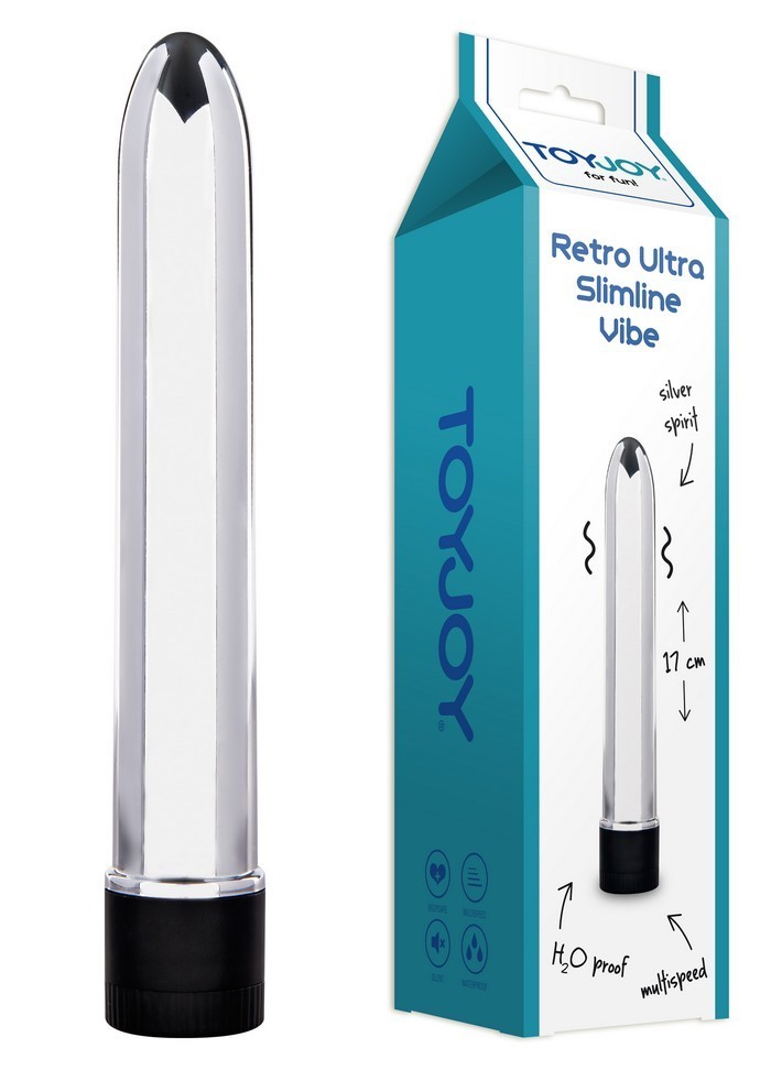 Vibromasseur lisse et rigide toyjoy argent