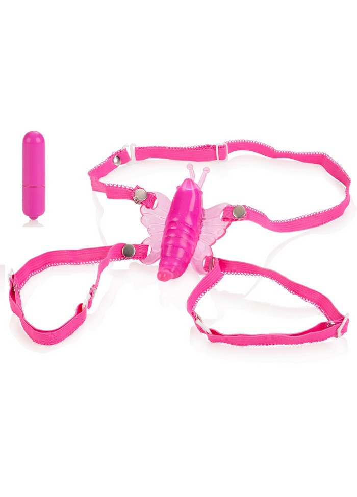 Stimulateur clitoridien, harnais papillon