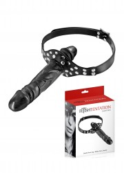 Bâillon double gode Fetish Tentation noir