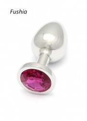 Rosebud taille Large Plug anal Cristal  rouge fushia