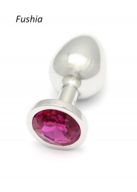 Rosebud taille Large Plug anal Cristal  rouge fushia