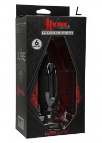 Plug anal Kink Ajouré silicone noir Lube Luge Plug -Taille large
