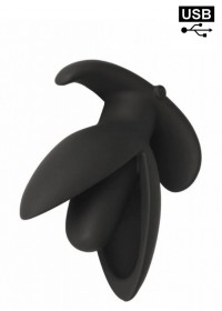 Plug anal vibrant rechargeable USB noir